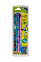 Opakowanie Ołówki trójkątne z gumką temperówka Disney Core Stitch blister 4 szt.