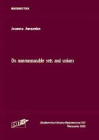 Okładka książki On nonmeasurable sets and unions