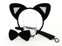 Opakowanie Opaska kot z muszką i ogonem