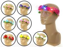 Opakowanie Opaska kwietna na włosy ze światłem 55cm MIX