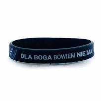 Opakowanie Opaska silikonowa - Dla Boga bowiem - granatowa