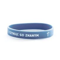 Opakowanie Opaska silikonowa - Poznawać Boga - szara