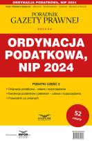 Okładka książki Ordynacja Podatkowa NIP 2024