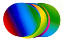 Opakowanie Origami tęczowe 100g koło 15cm 50 ark