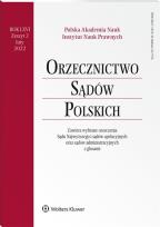 Okładka książki Orzecznictwo Sądów Polskich 2/2022