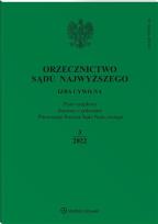 Okładka książki Orzecznictwo Sądu Najwyższego 3/2022