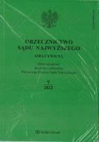 Okładka książki Orzecznictwo Sądu Najwyższego 9/2022