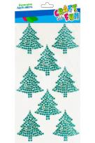 Opakowanie Ozdoba BN kryształki choinki samoprzylepne zielone 8szt