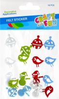 Opakowanie Ozdoba filcowa samoprzylepna Mikołaj 18szt