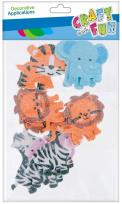 Opakowanie Ozdoba samoprzylepna zwierzątka dzikie 3w1 13szt