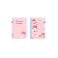 Opakowanie Paczka zeszyt A4 48k.linia Pink Mushrooms mix pakiet 5 sztuk
