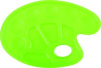 Opakowanie Paletka do mieszania kolorów owalna, 10 przegródek, zielona, Happy color