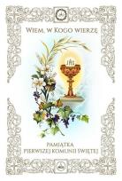 Okładka książki Pamiątka I Komunii Św. - Wiem, w Kogo wierzę