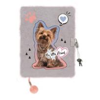 Opakowanie Pamiętnik A5 Włochacz z kłódką My Little Friend Grey York 96 k.