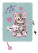 Opakowanie Pamiętnik A5 Włochacz z kłódką My Little Friend Mint Kitty 96 k.
