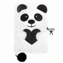 Opakowanie Pamiętnik pluszowy z kłódką Panda DERFORM