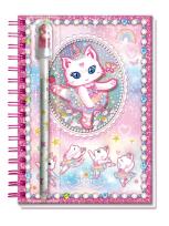 Opakowanie Pamiętnik z długopisem i akcesoriami Kot baletnica