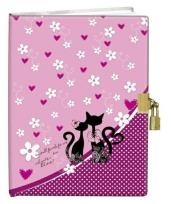 Opakowanie Pamiętnik z kłódką 13x18 Zakochane kotki 60K