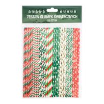 Opakowanie Papierowe słomki Boże Narodzenie