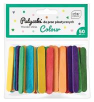 Opakowanie Patyczki do prac plastycznych kolorowe 65mm 50szt