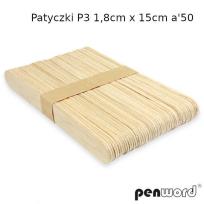 Opakowanie Patyczki naturalne 1,8x15cm 50szt