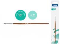 Opakowanie Pędzel okrągły z włosia koziego seria 101 nr 2 Milan 1 szt. na blistrze