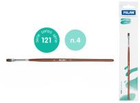 Opakowanie Pędzel płaski z włosia koziego seria 121 nr 4 Milan 1 szt. na blistrze