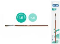 Opakowanie Pędzel płaski z włosia koziego seria 121 nr 6 Milan 1 szt. na blistrze