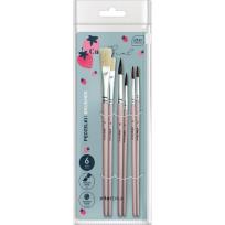 Opakowanie Pędzelki drewniane Cute Girl 6szt