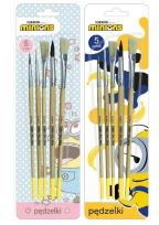 Opakowanie Pędzelki z naturalnego włosia Minionki 5szt