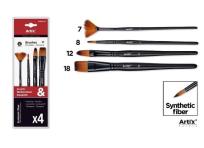 Opakowanie Pędzle syntetyczne 4szt