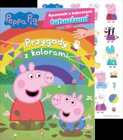 Okładka książki Peppa Pig. Rysowanki z bajecznymi tatuażami cz. 1 Przygody z kolorami