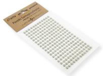 Opakowanie Perełki samoprzylepne srebrny chrom 6mm