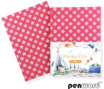 Opakowanie Pianka A4 z gwiazdkami brokatowymi czerwona 5szt