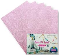 Opakowanie Pianka brokatowa różowa 21x29,7cm 5szt