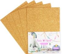 Opakowanie Pianka brokatowa złota 21x29,7cm 5szt