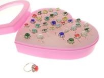 Opakowanie Pierścionki regulowane w etui 36szt