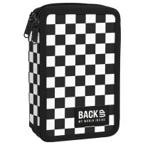 Opakowanie Piórnik 2-komorowy z wyposażeniem BACKUP 5 model DW94 szachownica