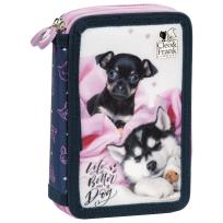 Opakowanie Piórnik 2-komorowy z wyposażeniem Cleo i Frank 38 pies