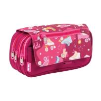 Opakowanie Piórnik 3 komorowy z klapką Roller różowy MILAN