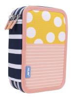 Opakowanie Piórnik 3-poziomowy z wyposażeniem Milan SWIMS 2 różowo - żółty