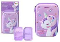 Opakowanie Piórnik rozkładany z jednorożcem fioletowy 23x15cm