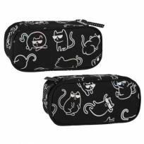 Opakowanie Piórnik saszetka owalna 1 zamek Kot holo