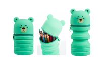 Opakowanie Piórnik silikonowy rozkłądany 2w1 Niedźwiedź