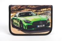 Opakowanie Piórnik z 2 klapkami Car zielony