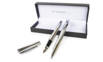 Opakowanie Pióro wieczne + długopus Delta srebrny