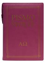 Okładka książki Pismo Święte w etui różowe