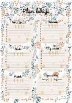 Opakowanie Plan lekcji z tabliczką mnożenia A4 Koty