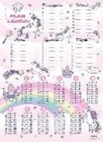 Opakowanie Plan lekcji z tabliczką mnożenia A4 Unicorn