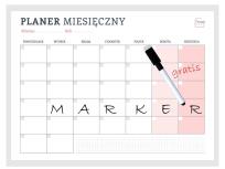 Opakowanie Planer magnetyczny miesięczny różowy + marker